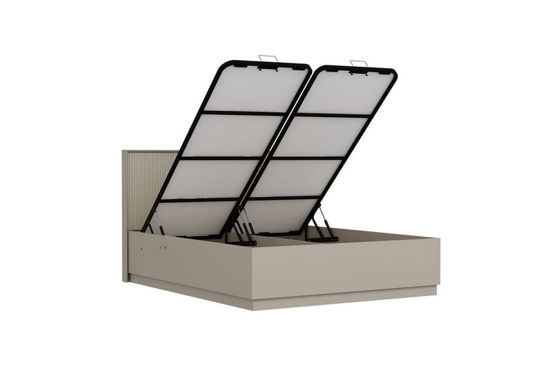 Parivuodepohja ja Pääty Fruitland-kivi (150 x 35 x 208 cm) - Harmaa - Huonekalut - Sänky - Sänkykehikot & sängynrungot