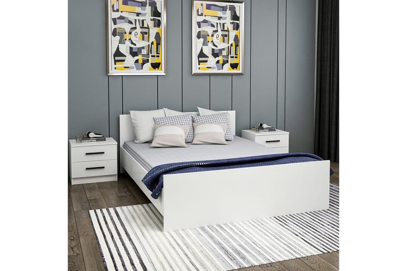 Parivuoteen runko Fruitland sänky valkoinen - 155 x 72 x 204 cm - Huonekalut - Sänky - Sänkykehikot & sängynrungot