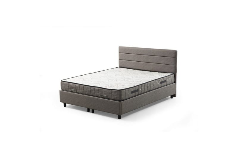 Parivuoteen patja, runko ja sängynpääty Sonyi setti vaaleanharmaa, 160 x 114 x 200 cm