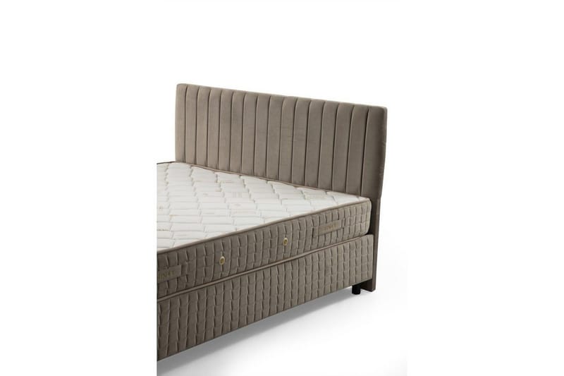 Parivuoteen patja, runko ja sängynpääty Sudamal-setti ruskea - 160 x 114 x 200 cm - Huonekalut - Sänky - Sänkykehikot & sängynrungot