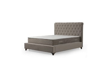 Parivuoteen patja, runko ja sängynpääty Subra-setti Beige