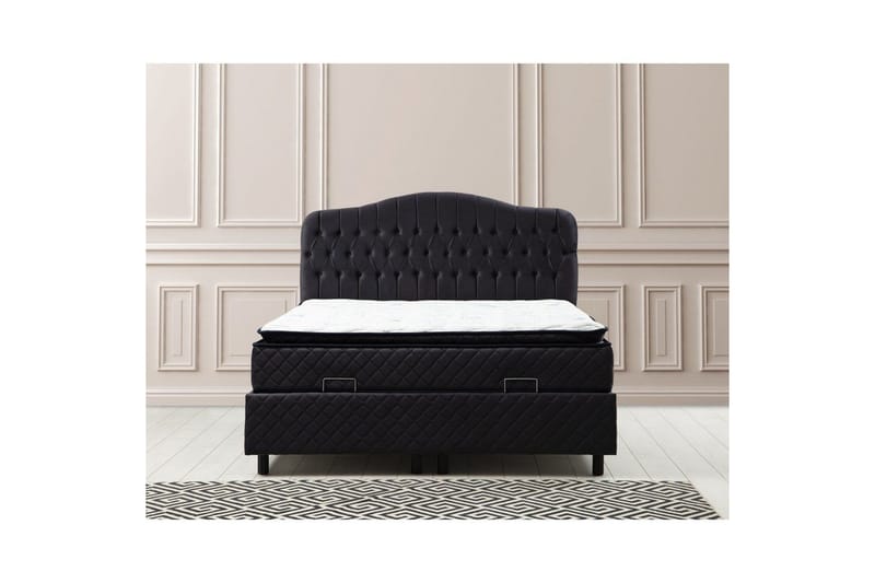 Parivuoteen patja, runko ja sängynpääty Subato Set Antrasiitti - 150 x 35 x 208 cm - Huonekalut - Sänky - Sänkypaketti
