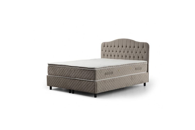 Parivuoteen patja, runko ja sängynpääty Subato Sarja Beige - 140 x 125 x 200 cm - Huonekalut - Sänky - Jenkkisängyt