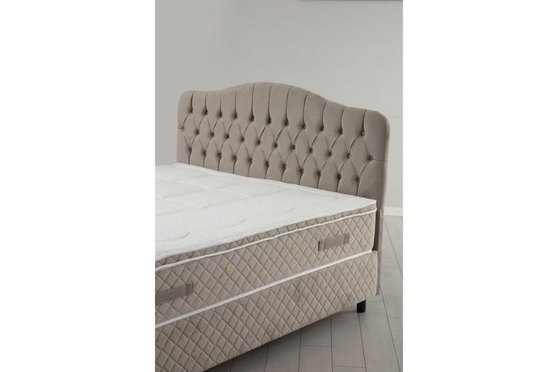 Parivuoteen patja, runko ja sängynpääty Subato Sarja Beige - 140 x 125 x 200 cm - Huonekalut - Sänky - Jenkkisängyt