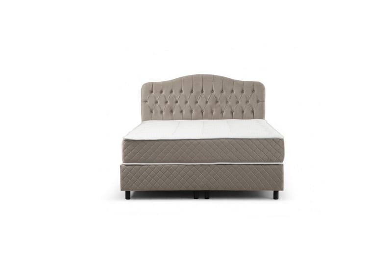 Parivuoteen patja, runko ja sängynpääty Subato Set Beige - 150 x 125 x 200 cm - Huonekalut - Sänky - Sänkypaketti