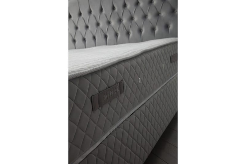 Parivuoteen patja, runko ja sängynpääty Subato Set Harmaa - 150 x 125 x 200 cm - Huonekalut - Sänky - Sänkypaketti