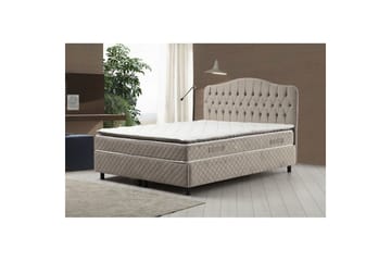 Parivuoteen patja, runko ja sängynpääty Subato Set Beige