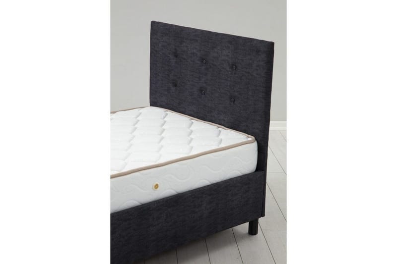 Parivuoteen patja, runko ja sängynpääty Pilode-setti Antrasiitti - 160 x 107 x 204 cm - Huonekalut - Sänky - Sänkykehikot & sängynrungot
