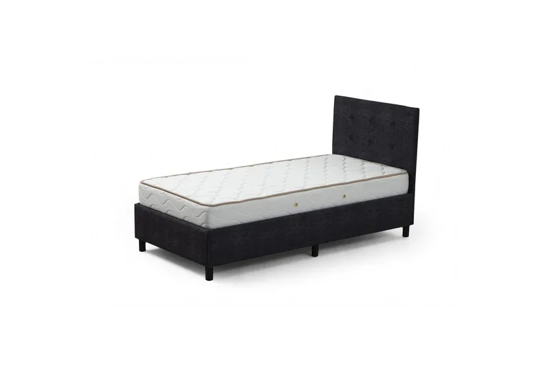 Parivuoteen patja, runko ja sängynpääty Pilode-setti Antrasiitti, 150 x 107 x 204 cm