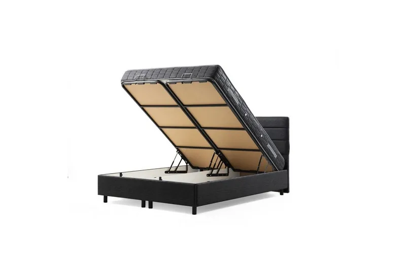 Parivuoteen patja, runko ja sängynpääty Sonyi setti antrasiitti - 160 x 114 x 200 cm - Huonekalut - Sänky - Sänkykehikot & sängynrungot