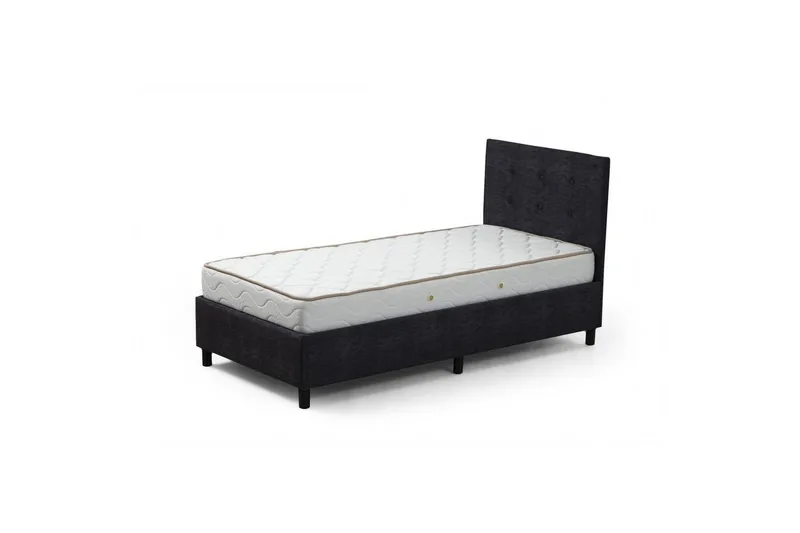 Parivuoteen patja, runko ja sängynpääty Pilode-setti Antrasiitti, 160 x 107 x 204 cm