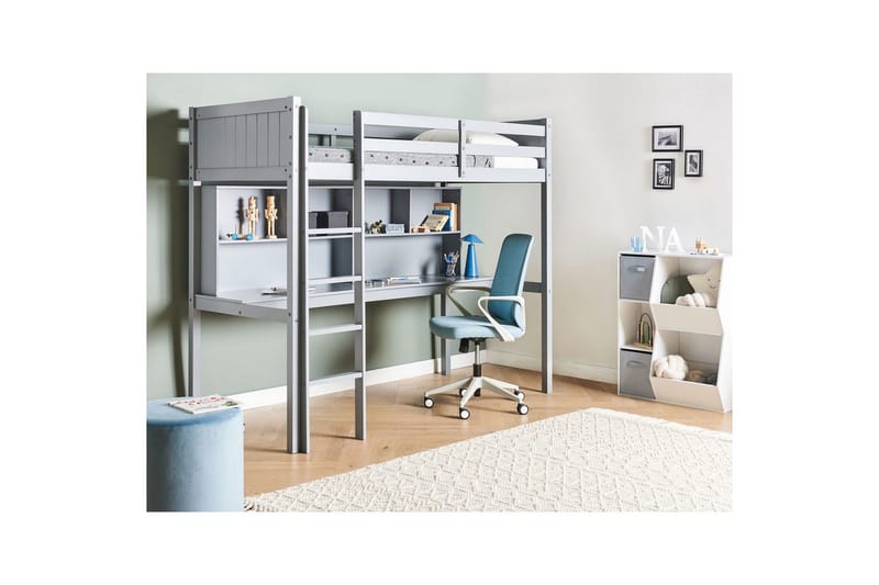 Parvisänky kirjoituspöydällä Foucamont - Harmaa - Huonekalut - Sänky - Kerrossängyt