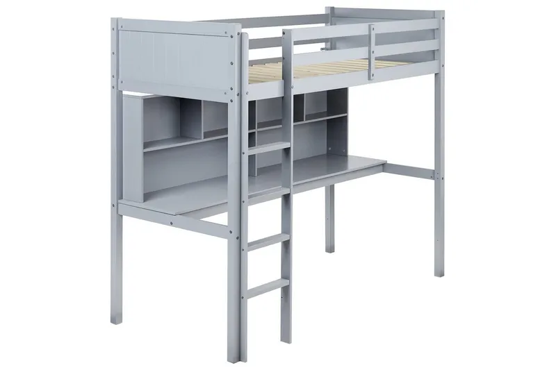 Parvisänky kirjoituspöydällä Foucamont - Harmaa - Huonekalut - Sänky - Kerrossängyt