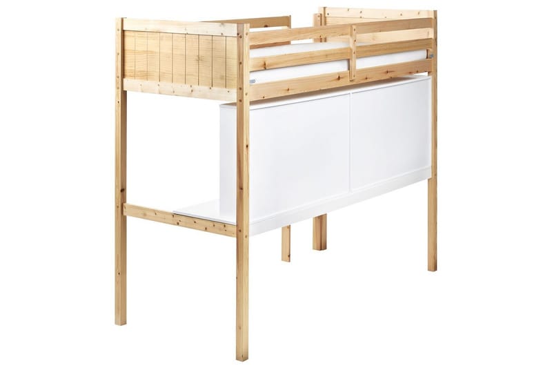 Parvisänky kirjoituspöydällä Foucamont - Vaaleaa puuta, valkoinen - Huonekalut - Sänky - Kerrossängyt