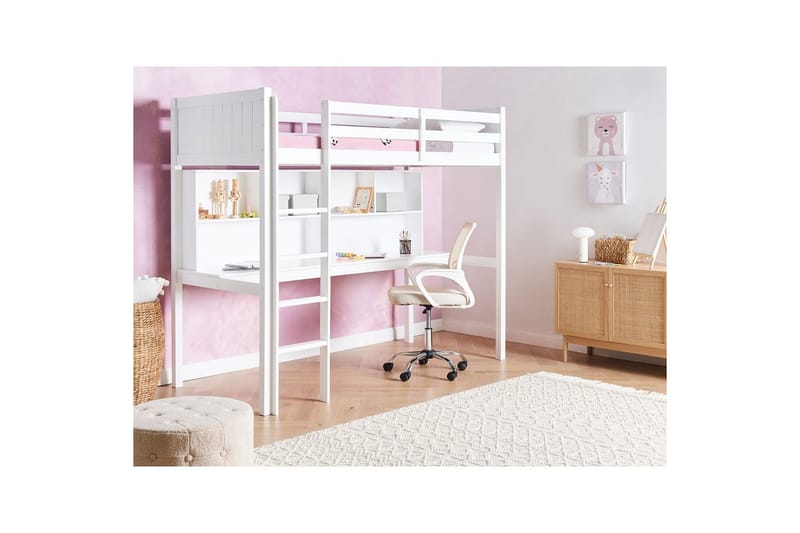 Parvisänky kirjoituspöydällä Foucamont - Valkoinen - Huonekalut - Sänky - Kerrossängyt