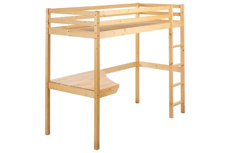 Parvisänky kirjoituspöydällä Loury - Vaalea puu - Huonekalut - Sänky - Kerrossängyt