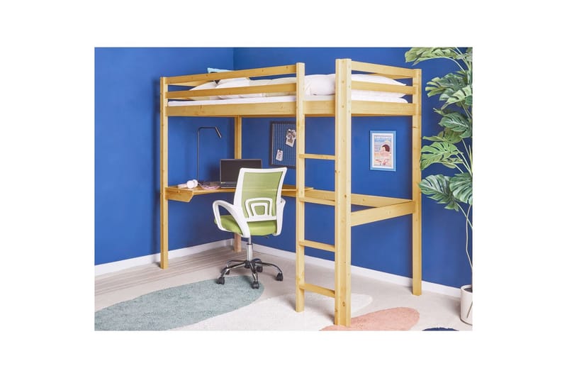 Parvisänky kirjoituspöydällä Loury - Vaalea puu - Huonekalut - Sänky - Kerrossängyt