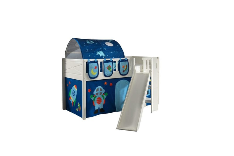 Parvisänky liukumäellä ja yhteensopiva tekstiilisetti (leikkiverho, tunneli ja säilytystaskut) Scott Astro, Astro