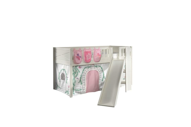 Parvisänky liukumäellä ja yhteensopiva tekstiilisetti (leikkiverho ja säilytystaskut) Scott Birdy - Birdy - Huonekalut - Sänky - Kerrossängyt