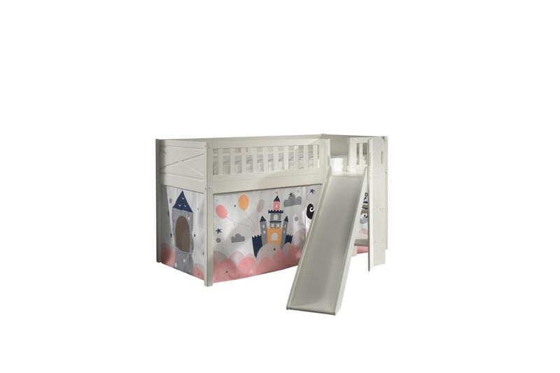 Parvisänky liukumäellä ja yhteensopiva tekstiilisetti (leikkiverho) Scott Prinsessa Sophie - Prinsessa Sophie - Huonekalut - Sänky - Kerrossängyt