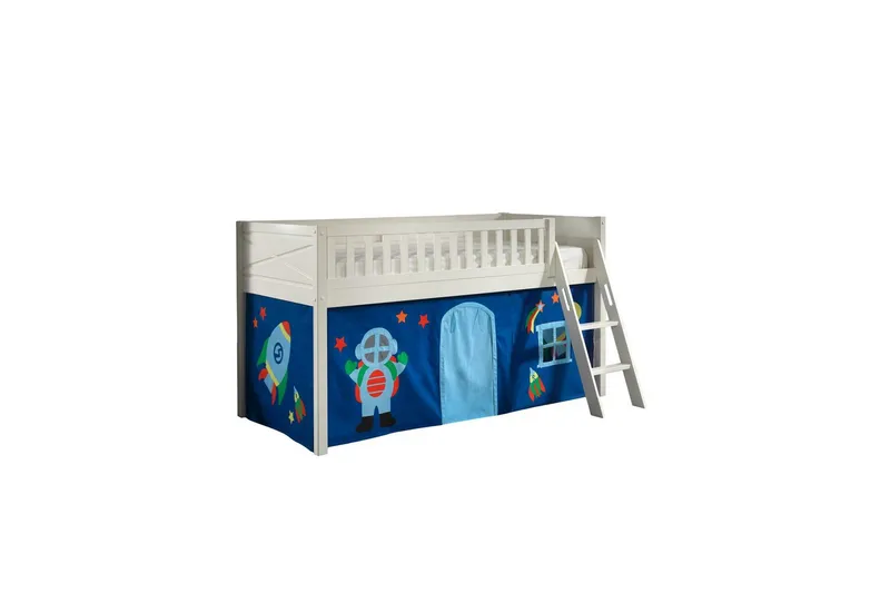 Parvisänky tikkailla ja yhteensopiva tekstiilisetti (leikkiverho) Scott Astro - Astro - Huonekalut - Sänky - Kerrossängyt