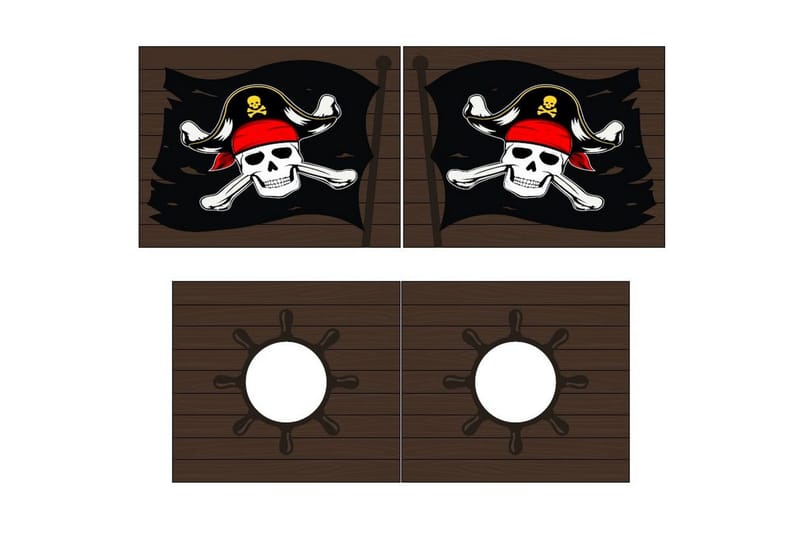 Parvisänky tikkailla ja yhteensopiva tekstiilisetti (leikkiverho) Scott Karibian merirosvot - Karibian merirosvot - Huonekalut - Sänky - Kerrossängyt