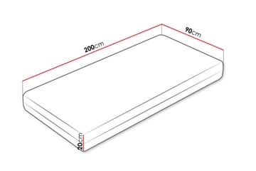 Afvan Jousipatja 90x200 cm - Valkoinen - Huonekalut - Sänky - Patja - Joustinpatjat