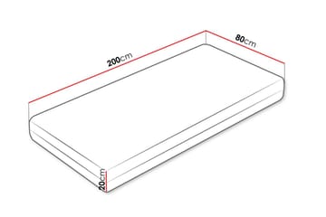 Afvan joustinpatja 80x200 cm - Valkoinen - Huonekalut - Sänky - Patja - Joustinpatjat
