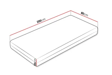 Afvan joustinpatja 80x200 cm - Valkoinen - Huonekalut - Sänky - Patja - Joustinpatjat