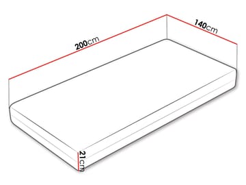 Brylan joustinpatja 140x200 cm - valkoinen - Huonekalut - Sänky - Patja - Petauspatja & sijauspatja