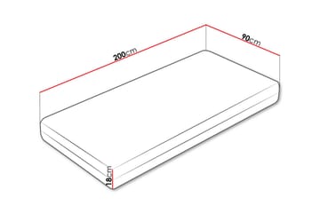 Efrain Jousipatja 90x200 cm - Valkoinen - Huonekalut - Sänky - Patja - Joustinpatjat