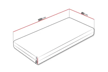 Elsanor Jousipatja 80x200 cm - Valkoinen - Huonekalut - Sänky - Patja - Joustinpatjat