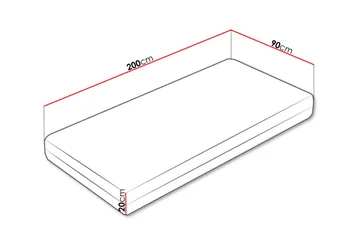 Elsanor Jousipatja 90x200 cm - Valkoinen - Huonekalut - Sänky - Patja - Joustinpatjat