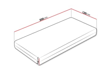 Gamini Vaahdotettu Patja 120x200 cm - Valkoinen - Huonekalut - Sänky - Patja - Vaahtomuovipatja