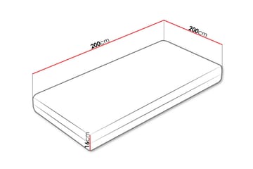 Gamini vaahtomuovipatja 200x200 cm - Valkoinen - Huonekalut - Sänky - Patja - Vaahtomuovipatja