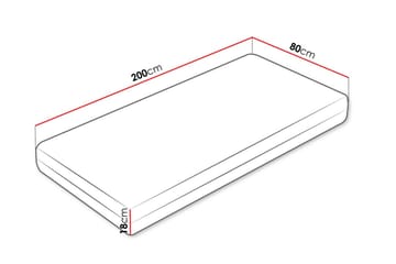 Guntorp Jousipatja 80x200 cm - Valkoinen - Huonekalut - Sänky - Patja - Joustinpatjat
