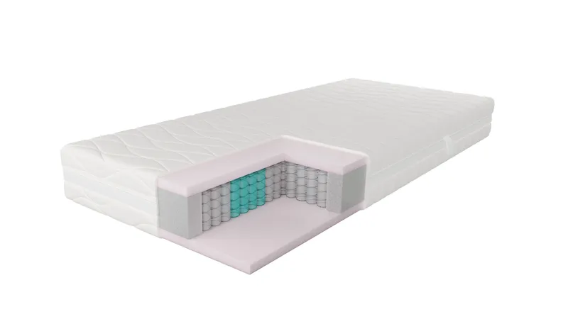 HVILA Lux pussijousitettu patja 7 vyöhykkeellä ja irrotettavalla ja pestävällä päällisellä 90x200 cm - Huonekalut - Sänky - Patja - Joustinpatjat