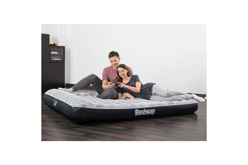Tritech Airbed Queen Fashon Flock ilmapatja Harmaa - Bestway - Huonekalut - Sänky - Patja - Ilmapatja & varavuode