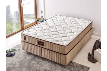 Joustinpatja 140x190 cm - Valkoinen/Beige - Huonekalut - Sänky - Patja - Joustinpatjat