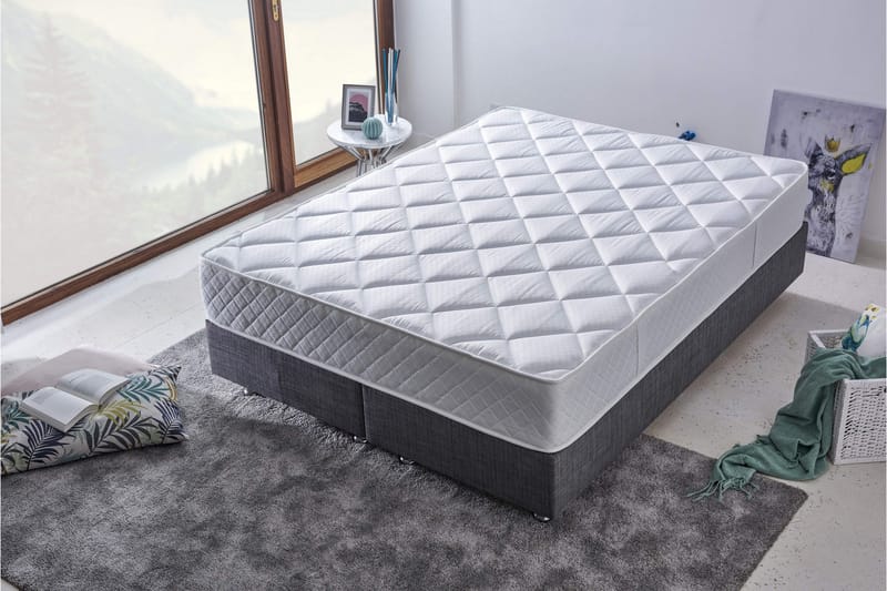 Joustinpatja 120x200 cm - Valkoinen - Huonekalut - Sänky - Patja - Joustinpatjat