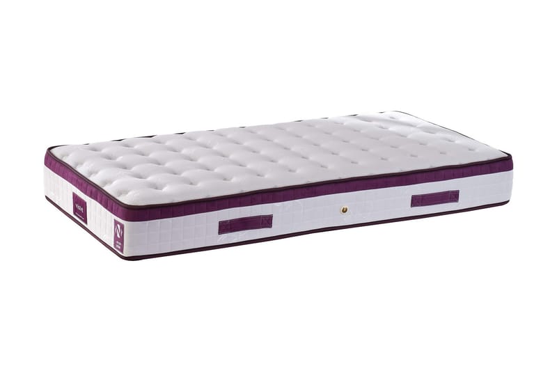 Joustinpatja 120x200 cm, Valkoinen/Liila