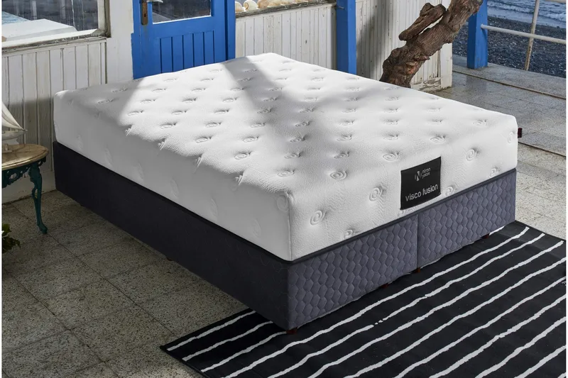 Joustinpatja 160x200 cm - Valkoinen - Huonekalut - Sänky - Patja - Joustinpatjat