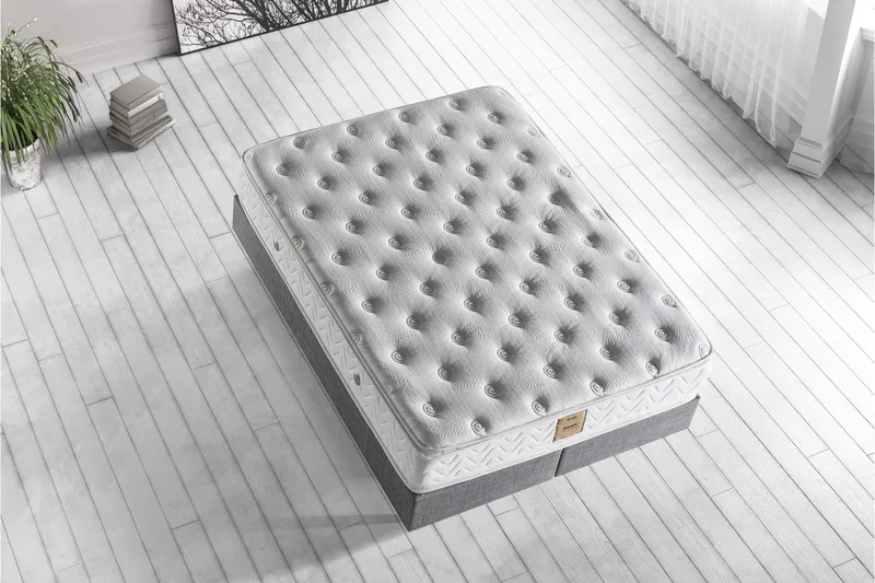 Joustinpatja 160x200 cm - Valkoinen - Huonekalut - Sänky - Patja - Joustinpatjat