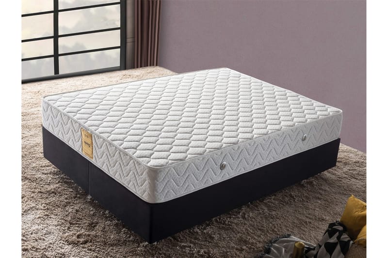 Joustinpatja 200x200 cm - Valkoinen - Huonekalut - Sänky - Patja - Joustinpatjat