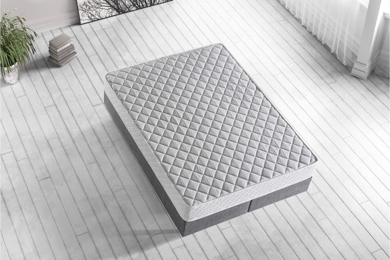 Joustinpatja 200x200 cm - Valkoinen - Huonekalut - Sänky - Patja - Joustinpatjat
