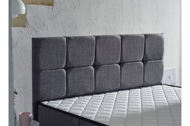 Joustinpatja 200x200 cm - Valkoinen/Harmaa - Huonekalut - Sänky - Patja - Joustinpatjat