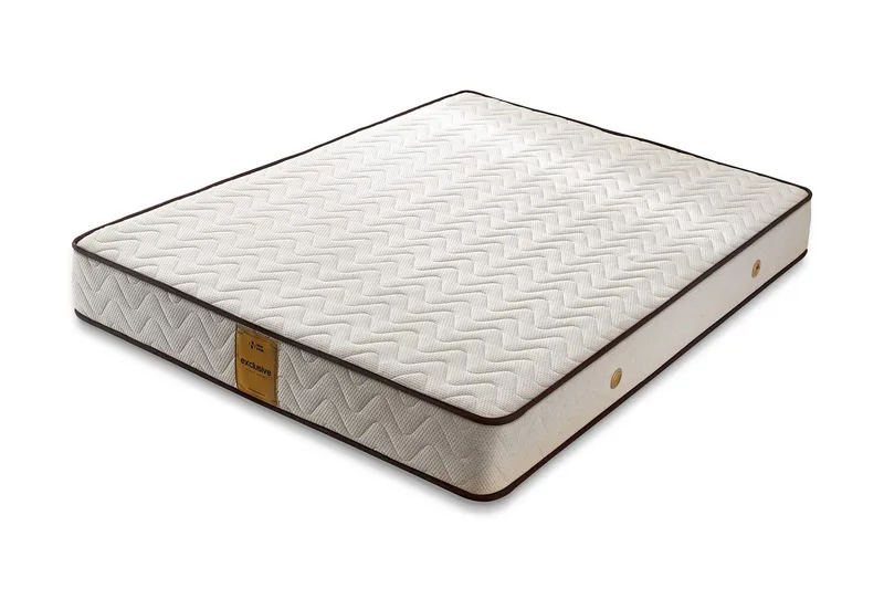 Joustinpatja 90x190 cm, Valkoinen/Ruskea