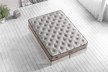 Joustinpatja 90x200 cm - Valkoinen/Beige - Huonekalut - Sänky - Patja - Joustinpatjat