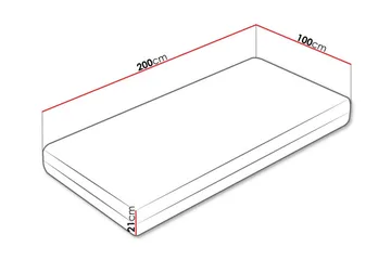 Joustinpatja Arigna 100x200 cm - Huonekalut - Sänky - Patja - Joustinpatjat
