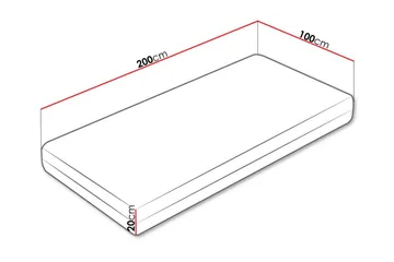Joustinpatja Arigna 100x200 cm - Huonekalut - Sänky - Patja - Joustinpatjat